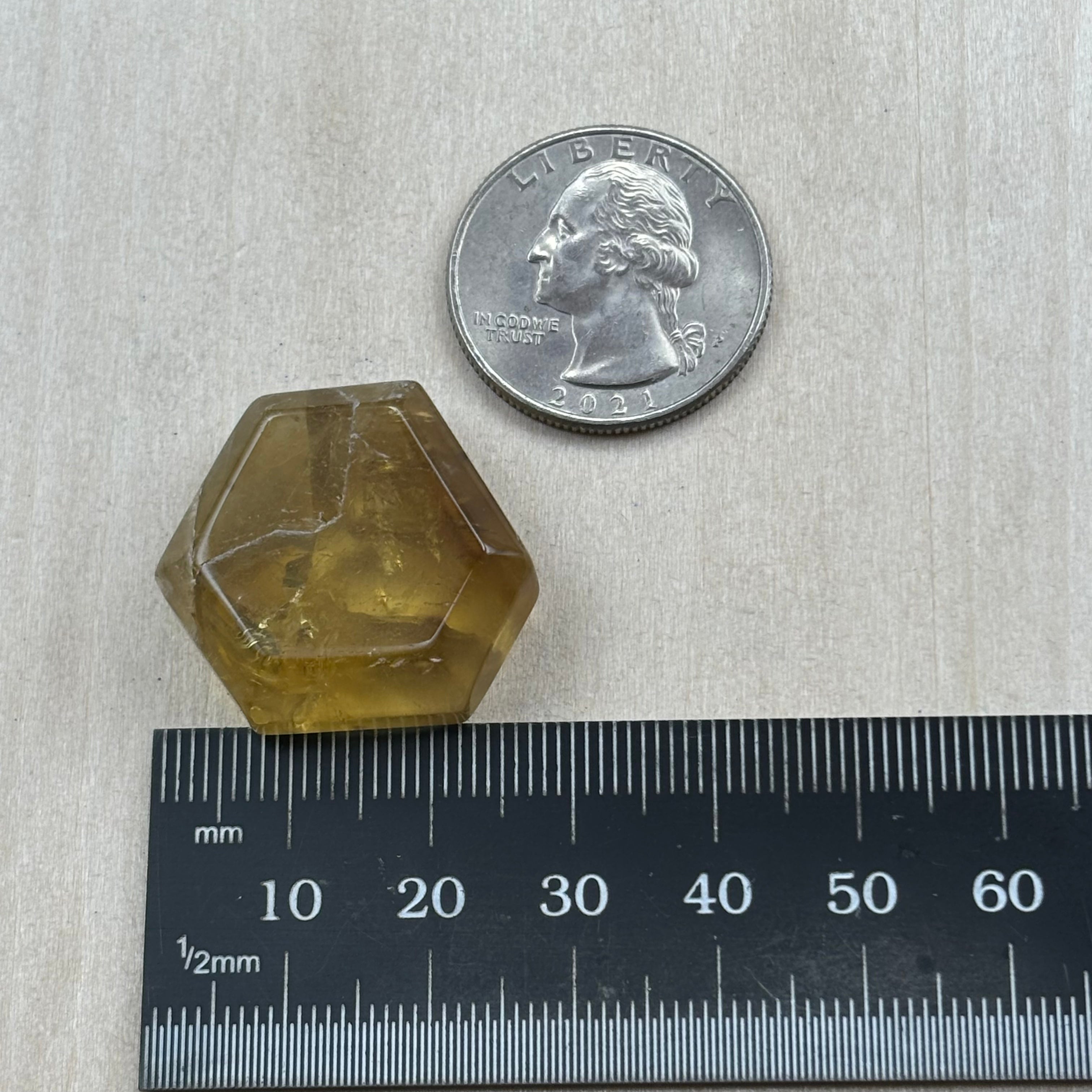 Citrine Crystal Cross-Section - 124