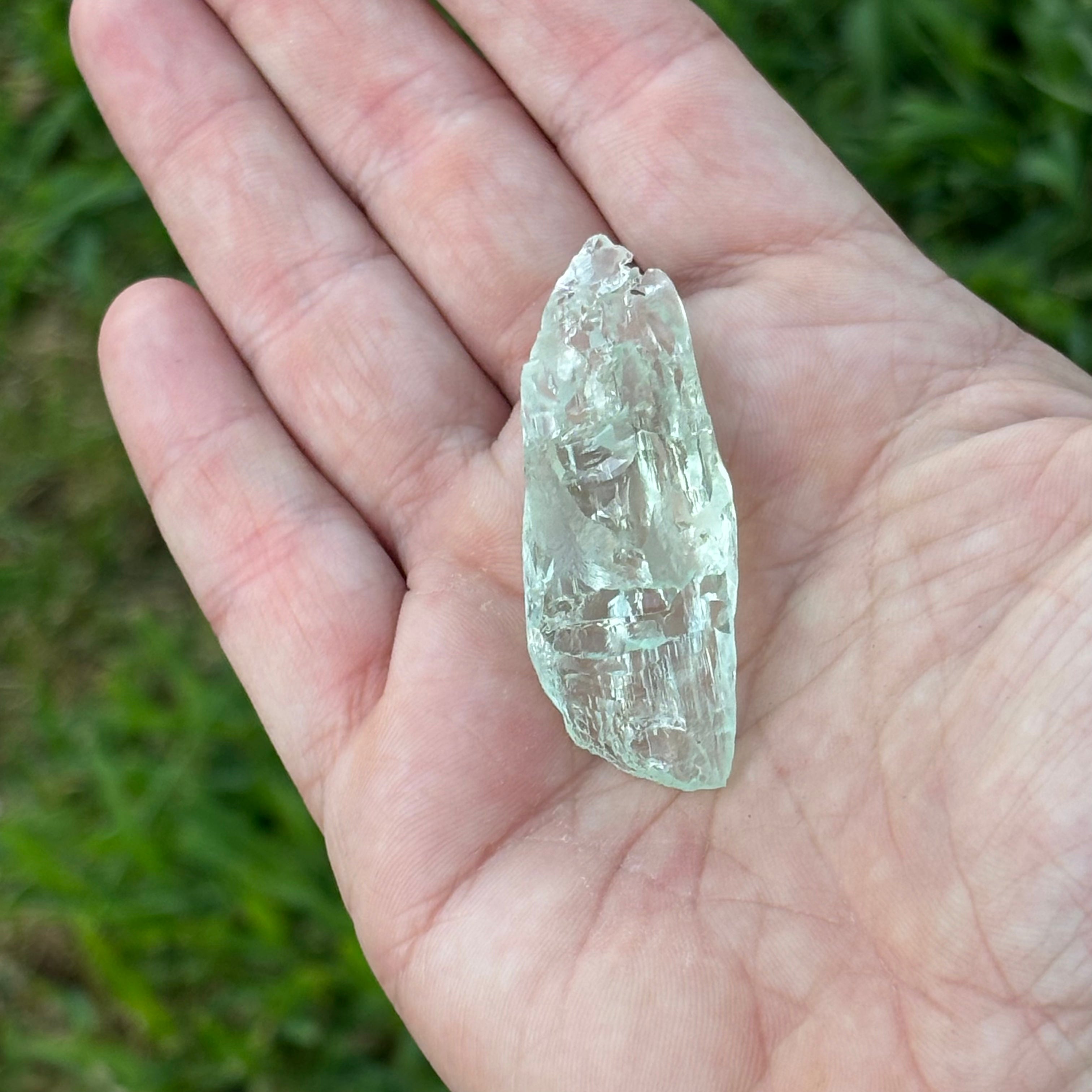 Etched Aquamarine Gem Crystal - 037
