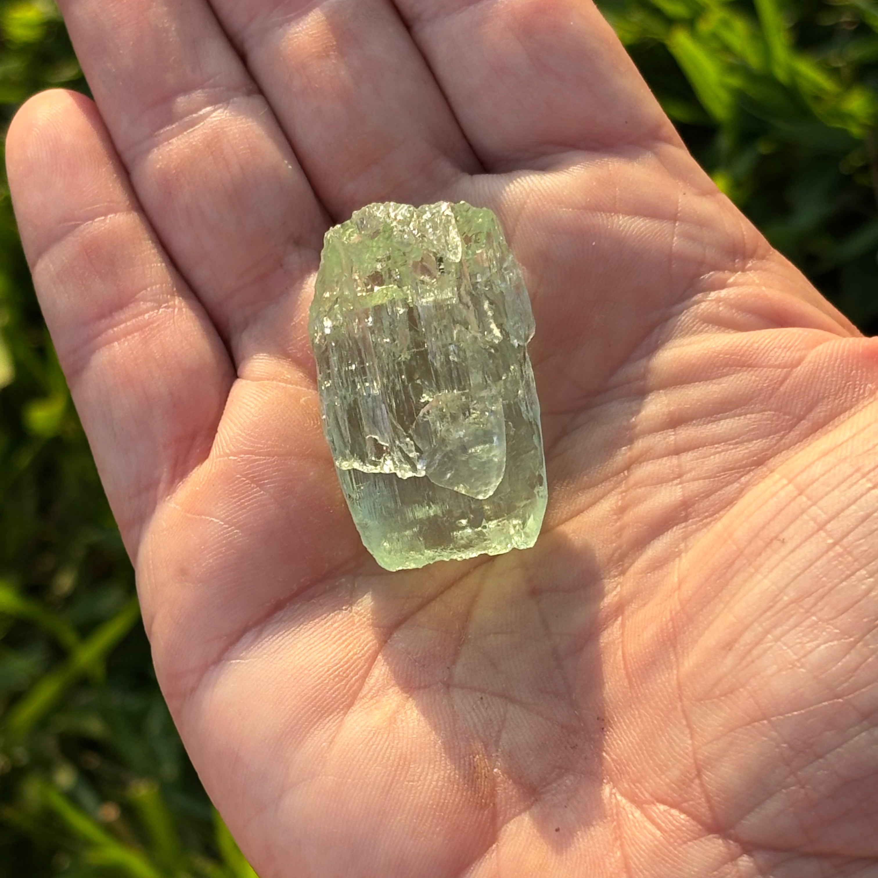Etched Aquamarine Gem Crystal - 041