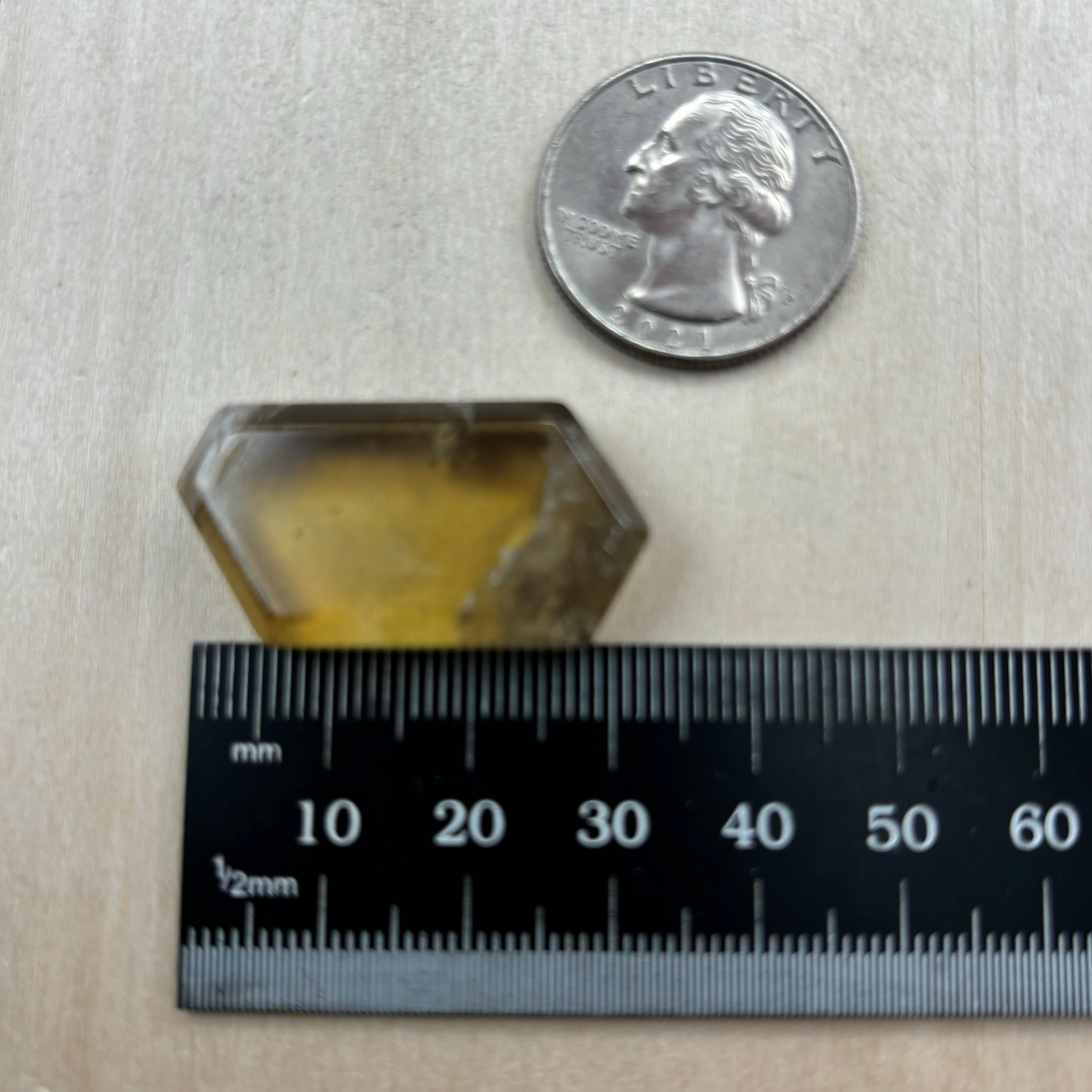 Citrine Crystal Cross-Section - 135