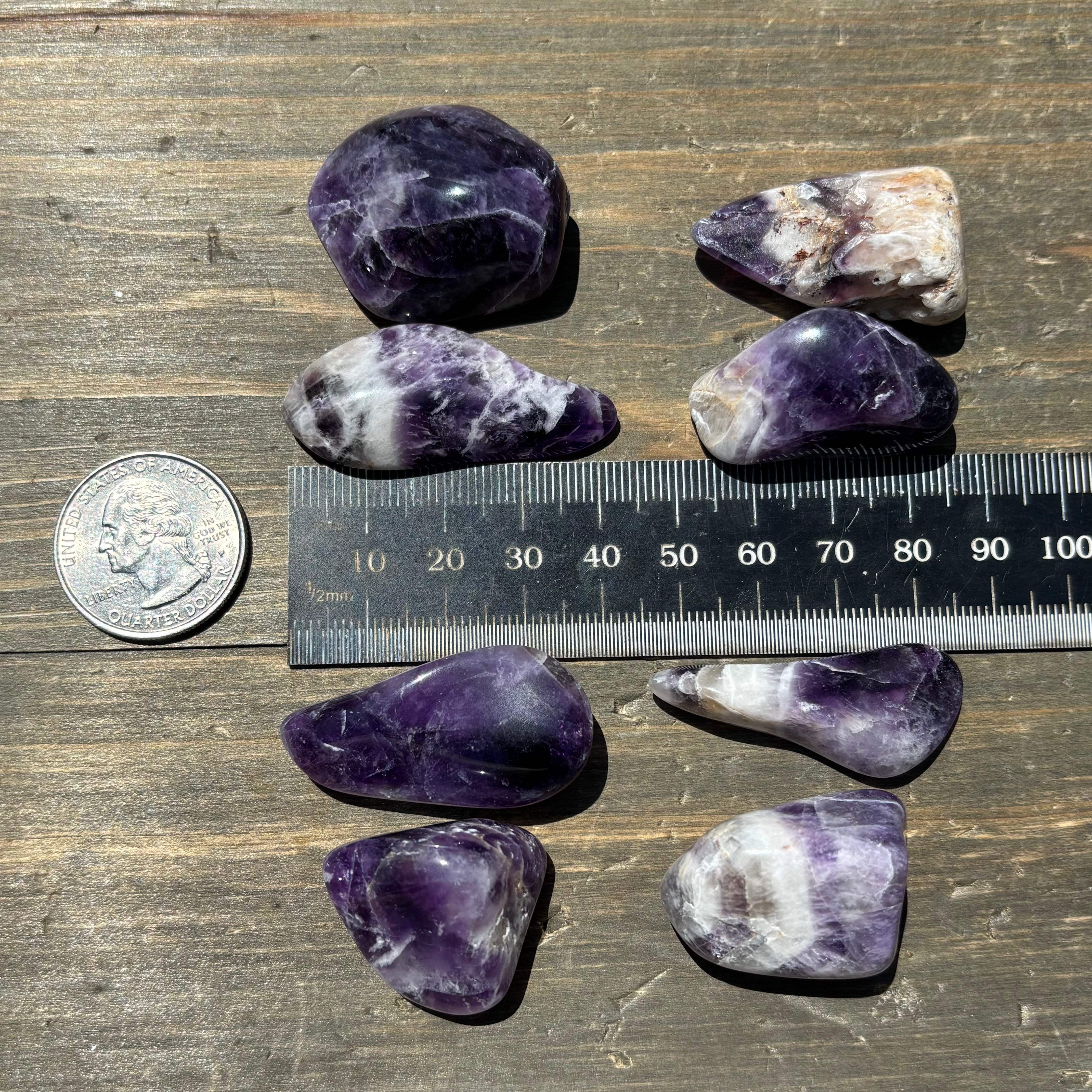 Chevron Amethyst Pair