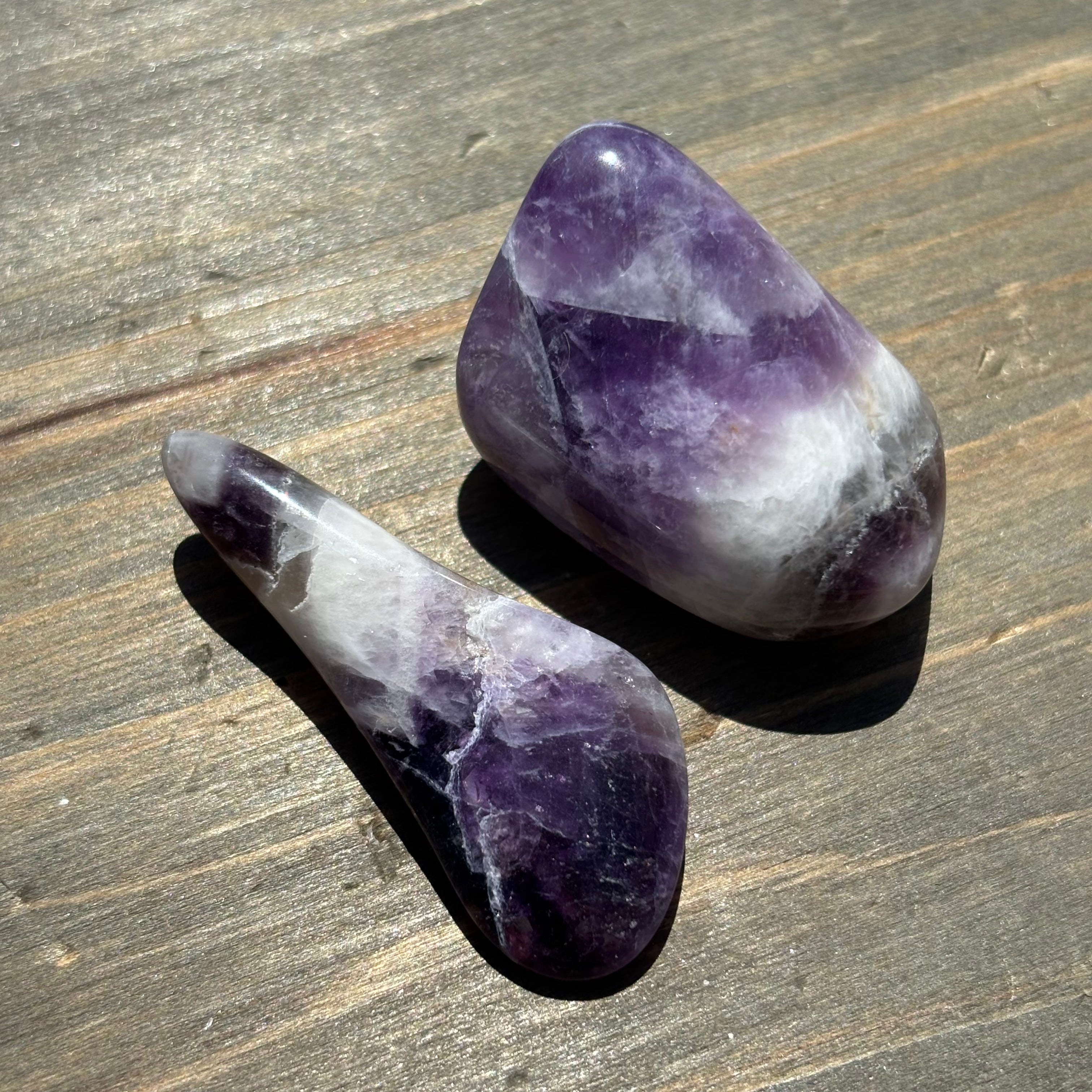 Chevron Amethyst Pair