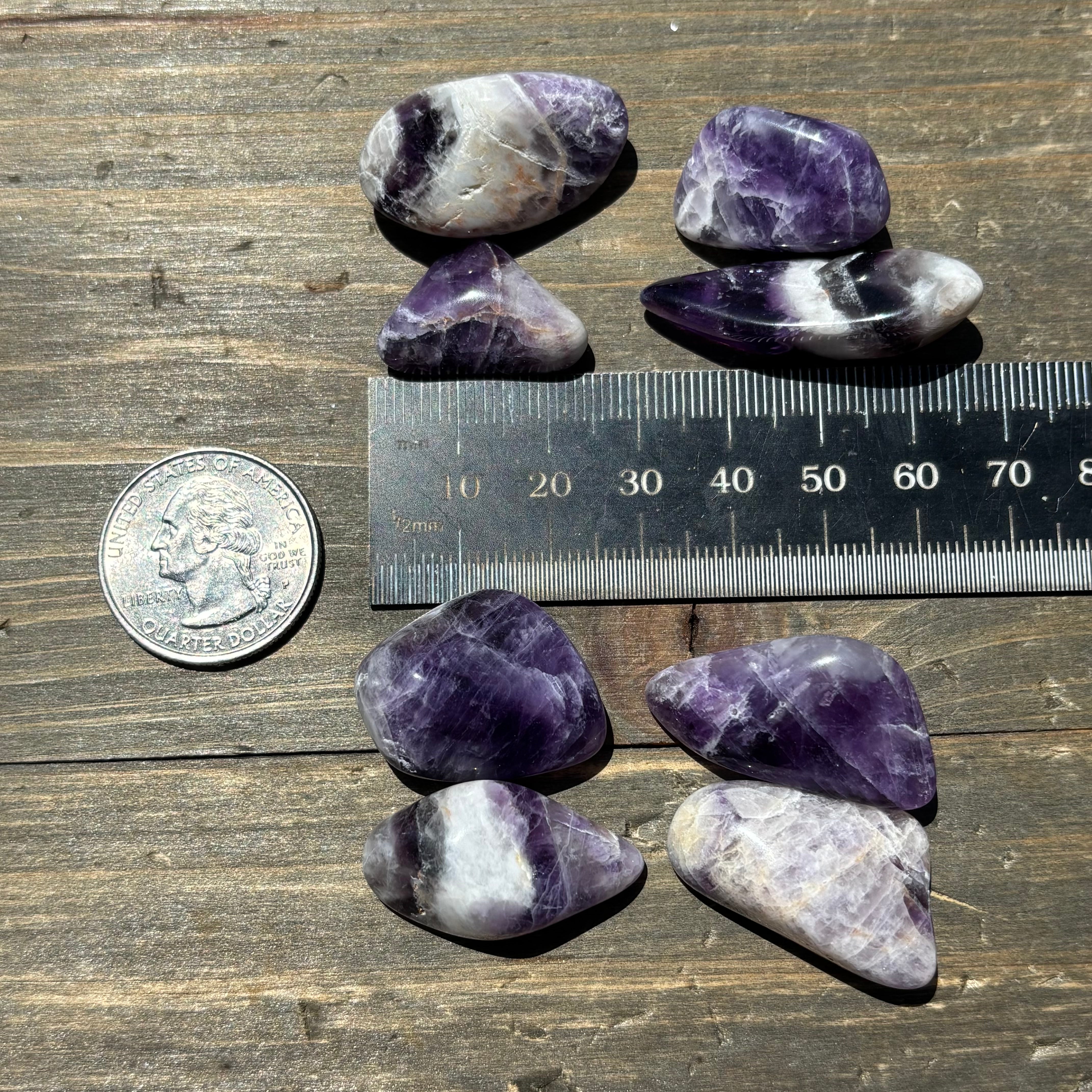 Chevron Amethyst Pair