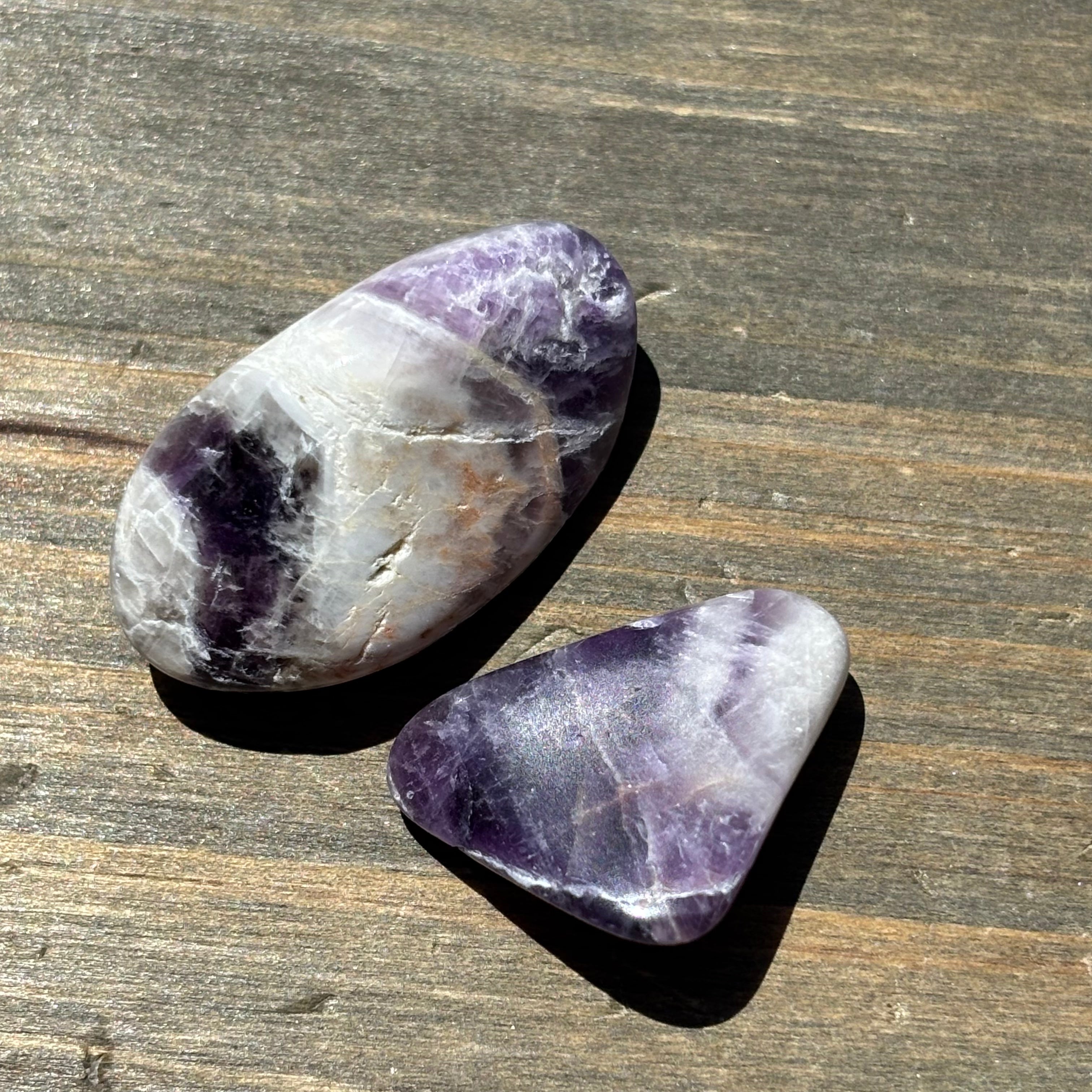 Chevron Amethyst Pair