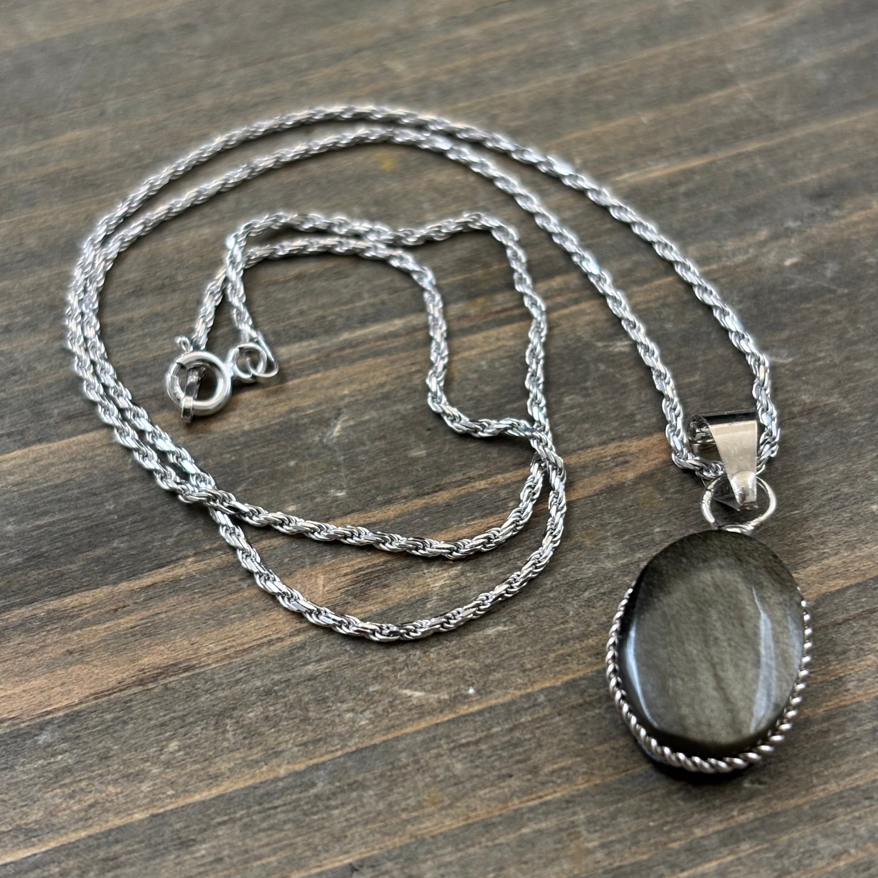 Gold Sheen Obsidian Necklace