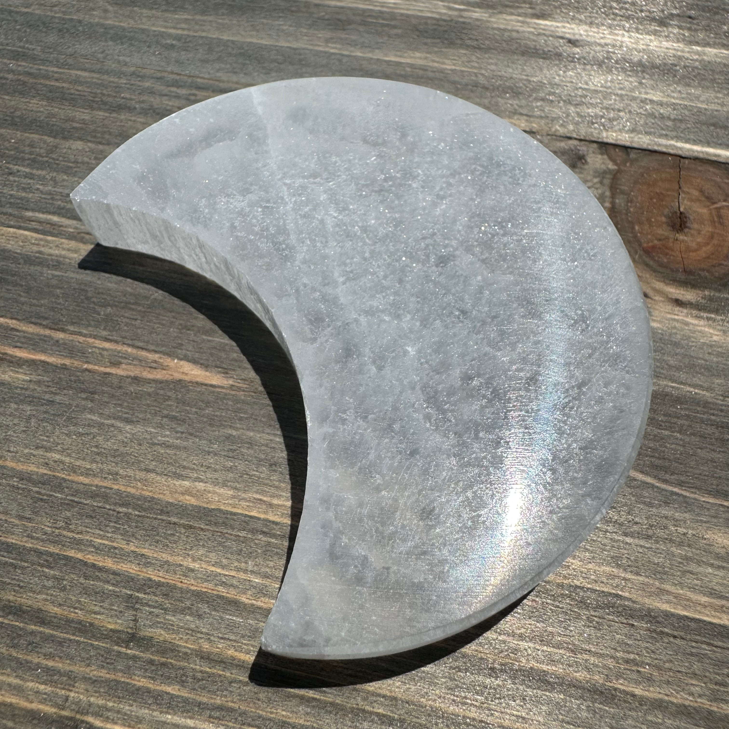 Selenite Crescent Moon