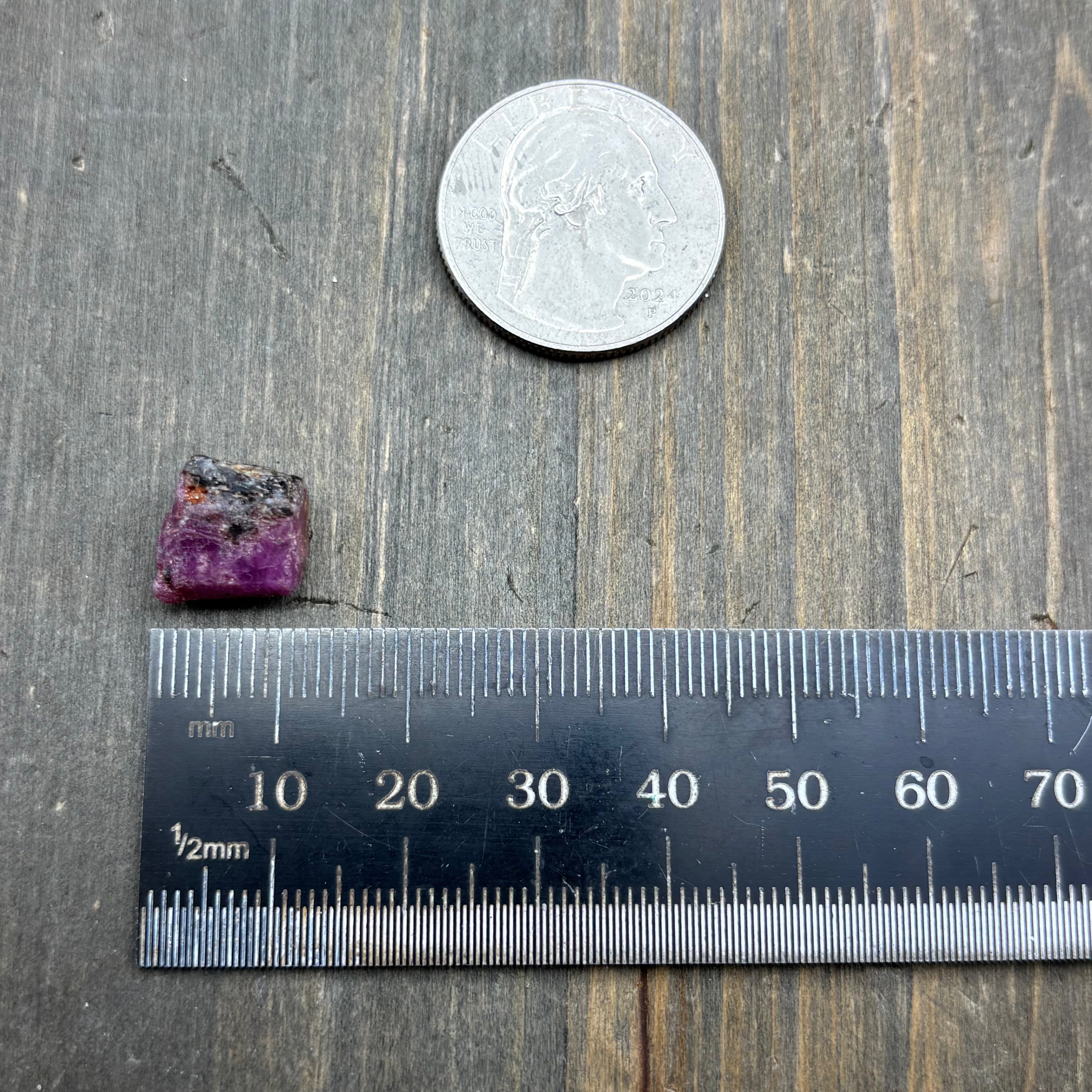 Natural Fluorescent Ruby Crystal - 142