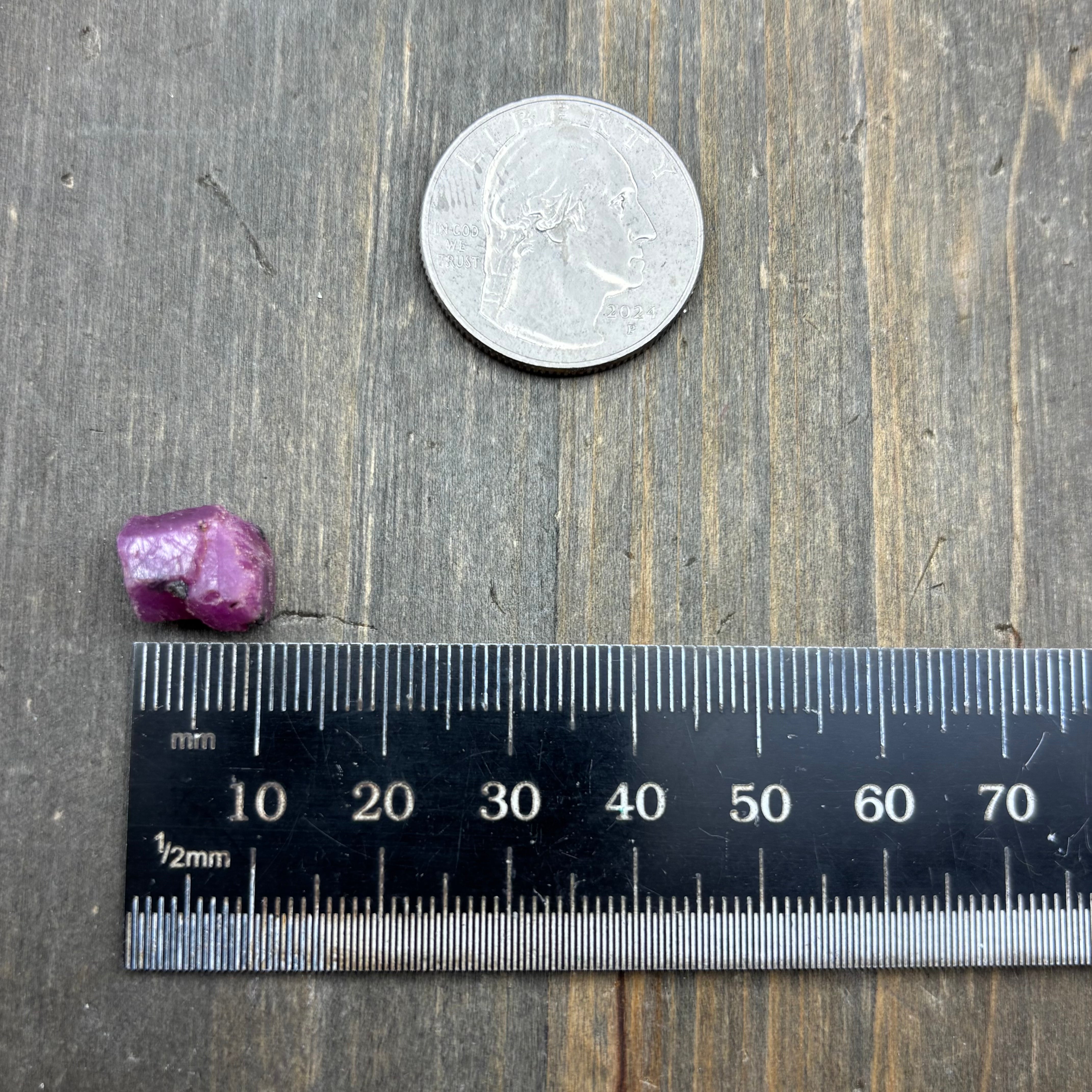 Natural Fluorescent Ruby Crystal - 143