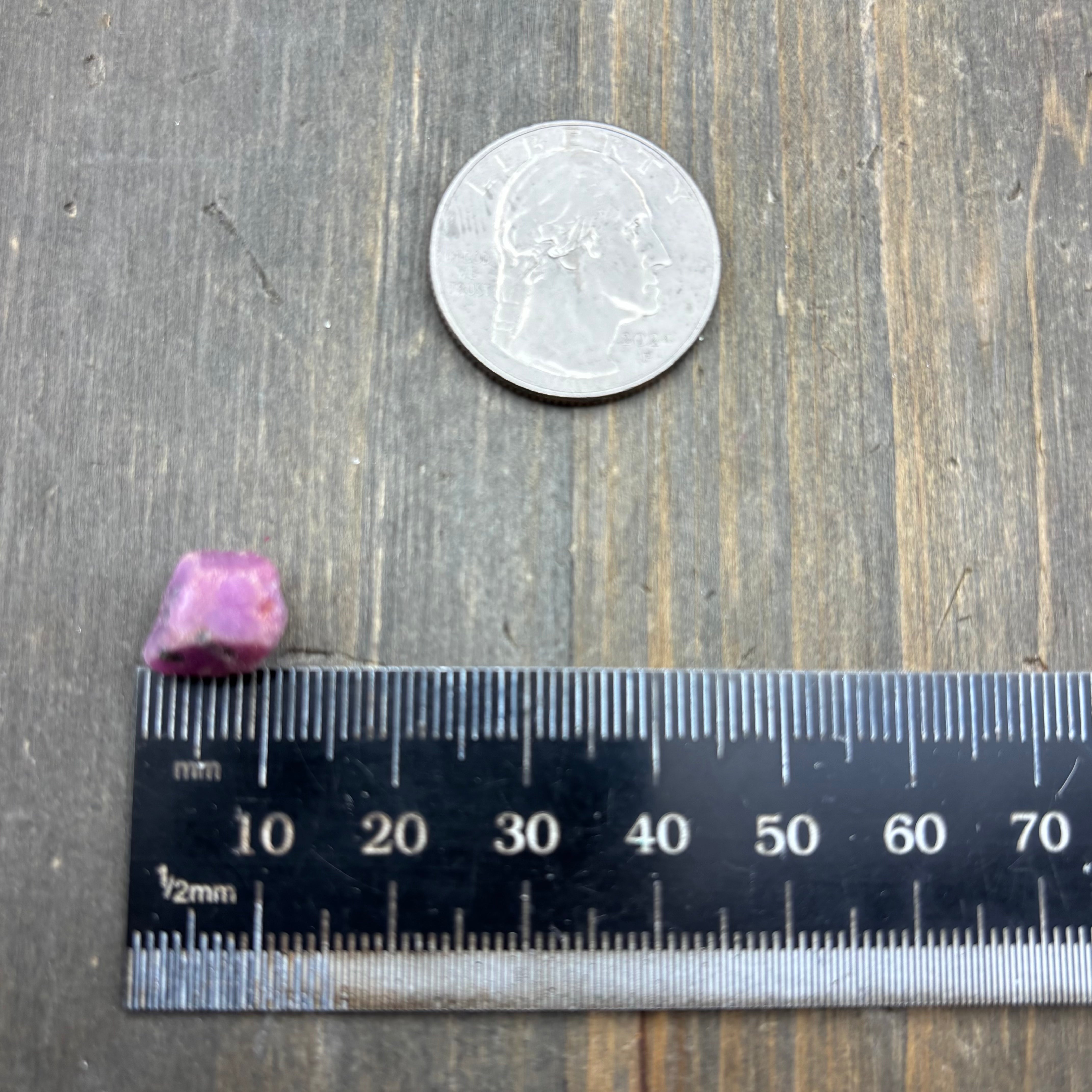 Natural Fluorescent Ruby Crystal - 144