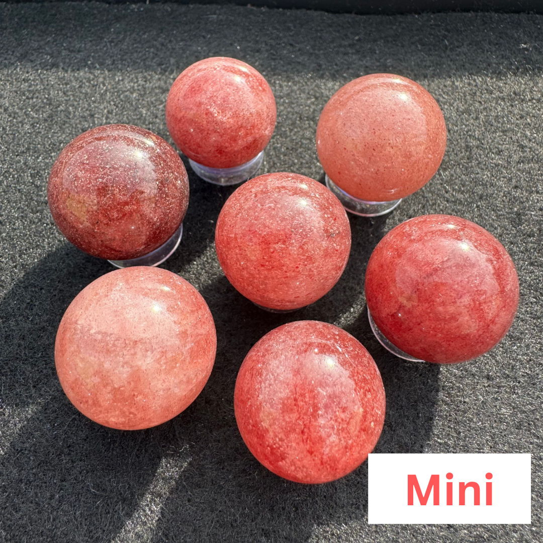 Strawberry Lithium Quartz Sphere