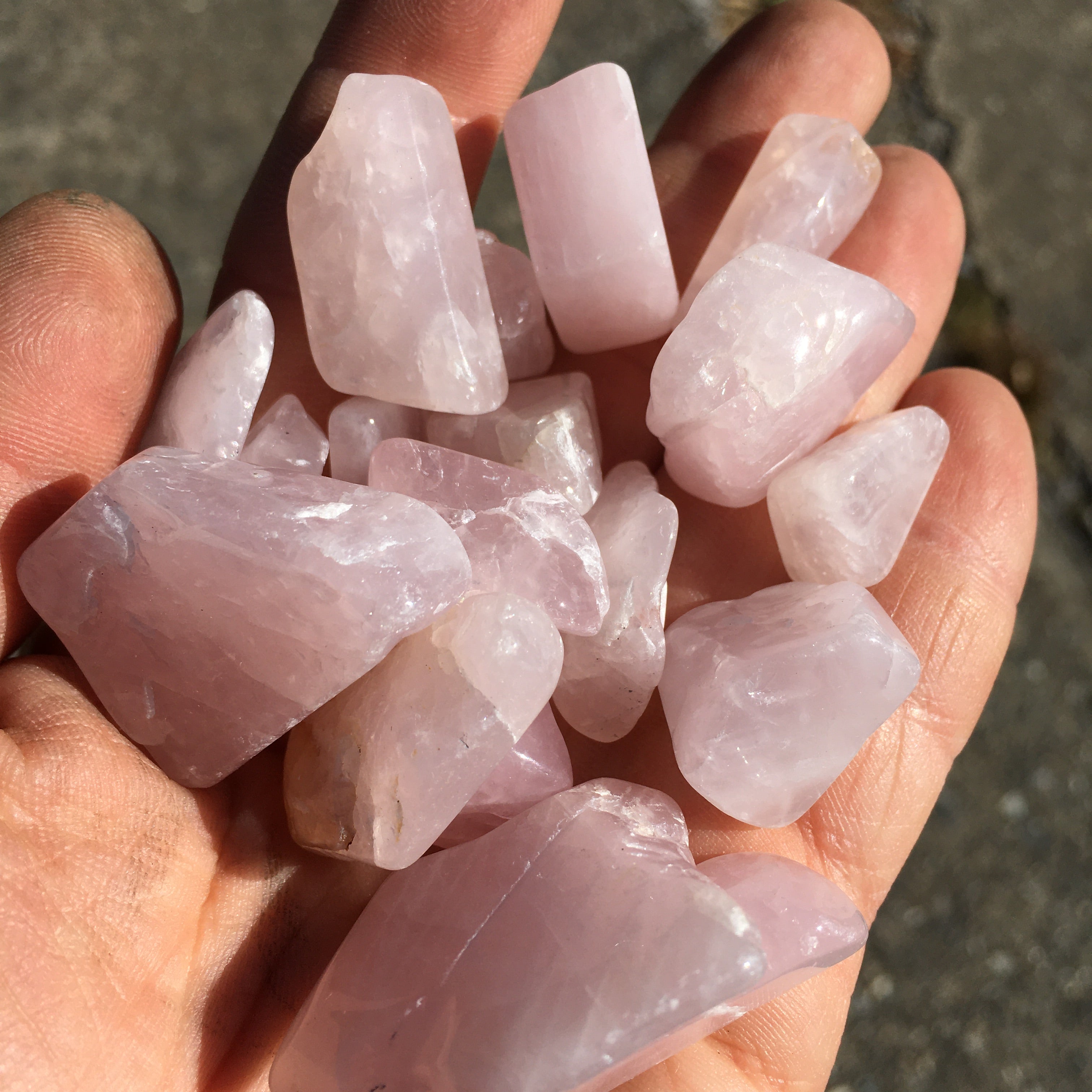 Rose Quartz Point Pair