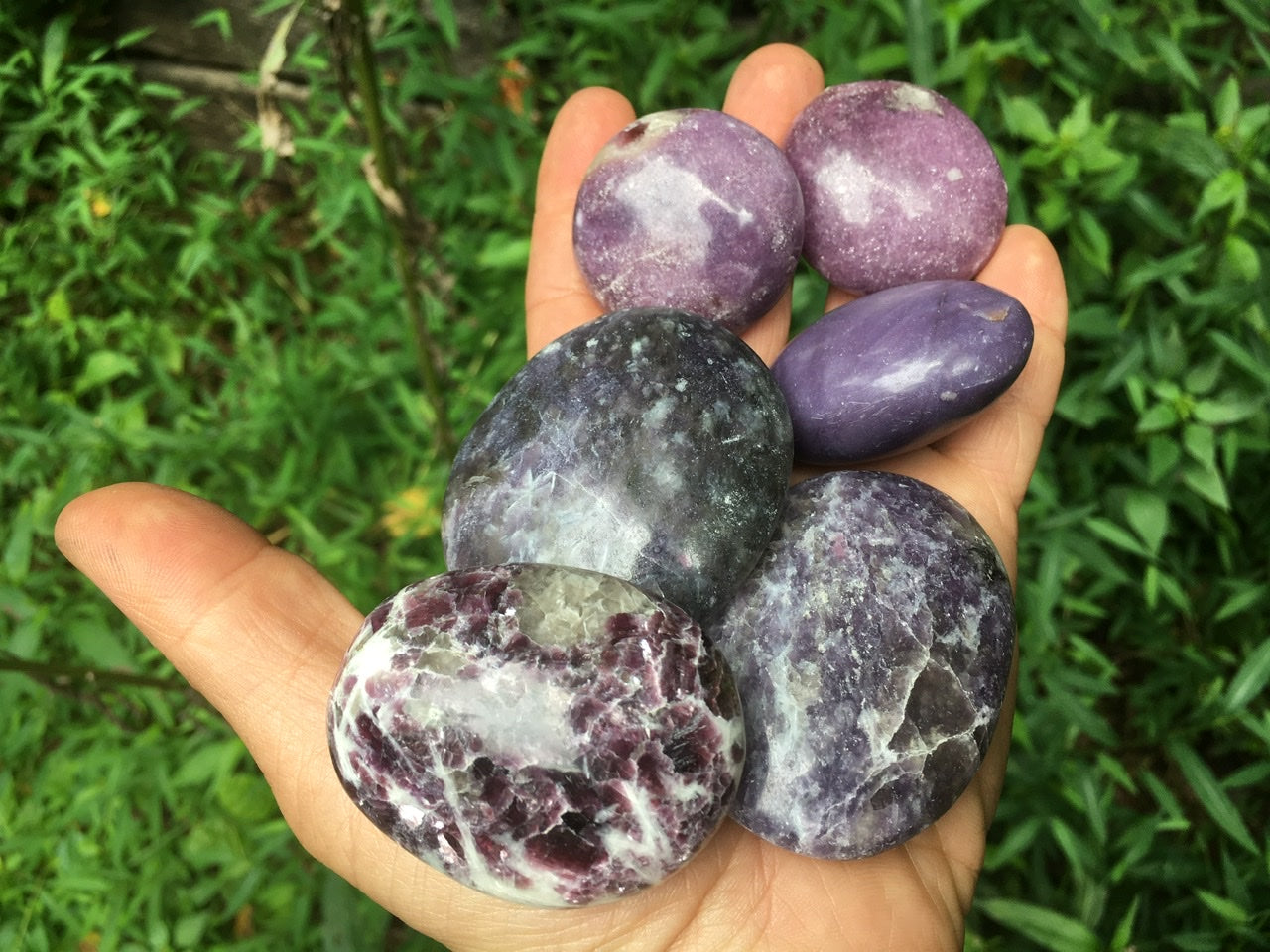 Lepidolite Palm Pair