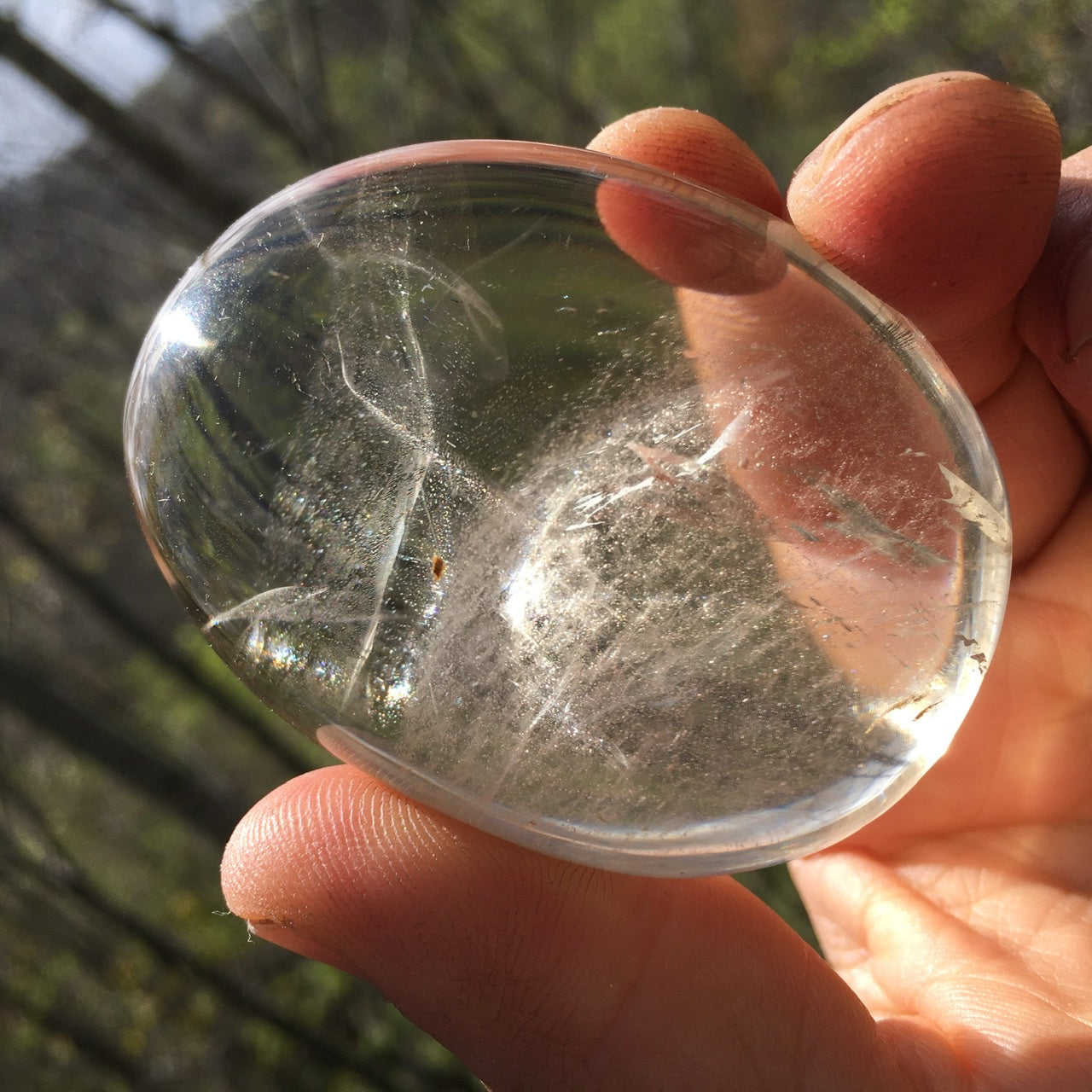 Smoky Quartz Palm Stone