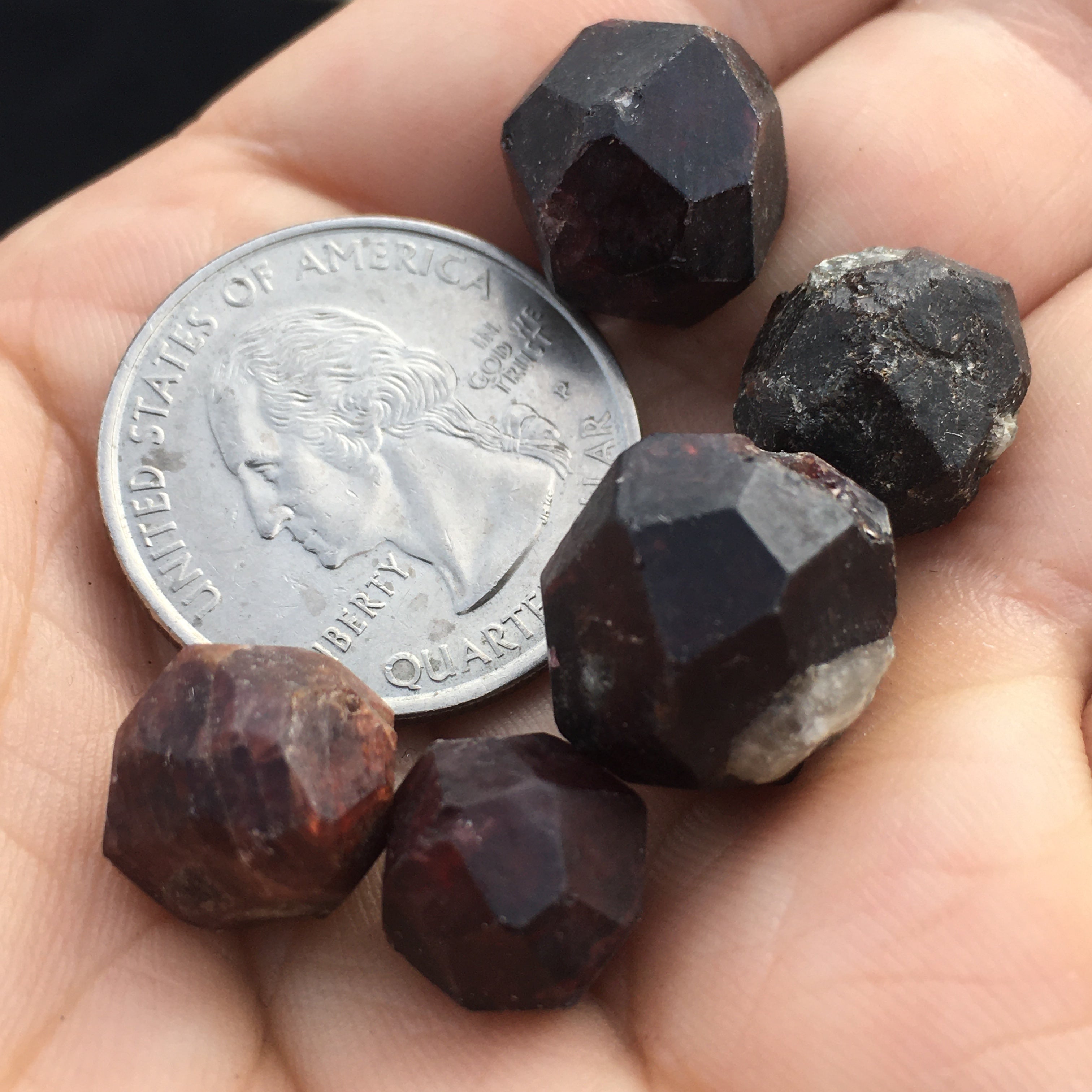 Garnet Crystals from the Mountain of Fire, kit of 5