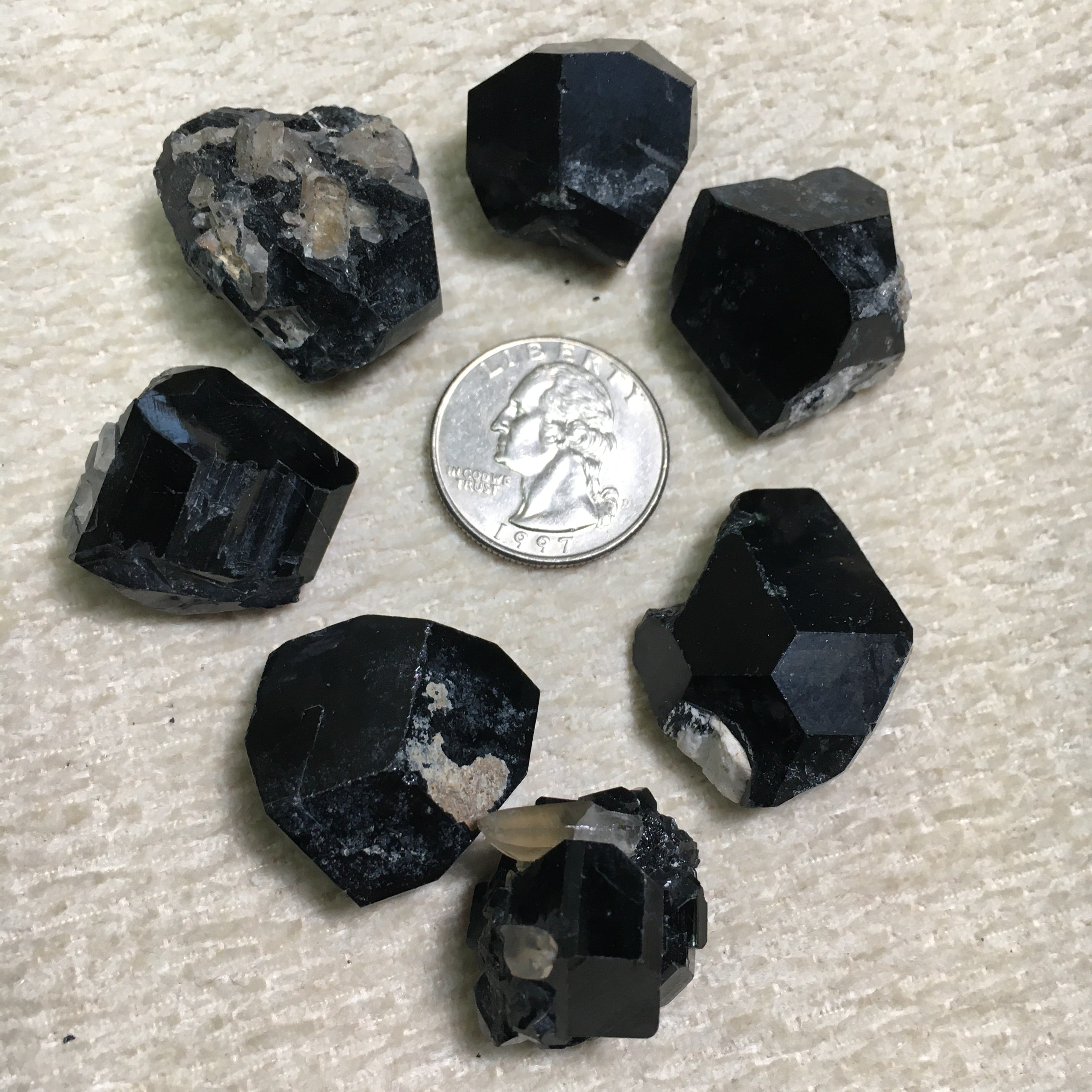 Erongo Mountain Black Tourmaline, Kit of 5