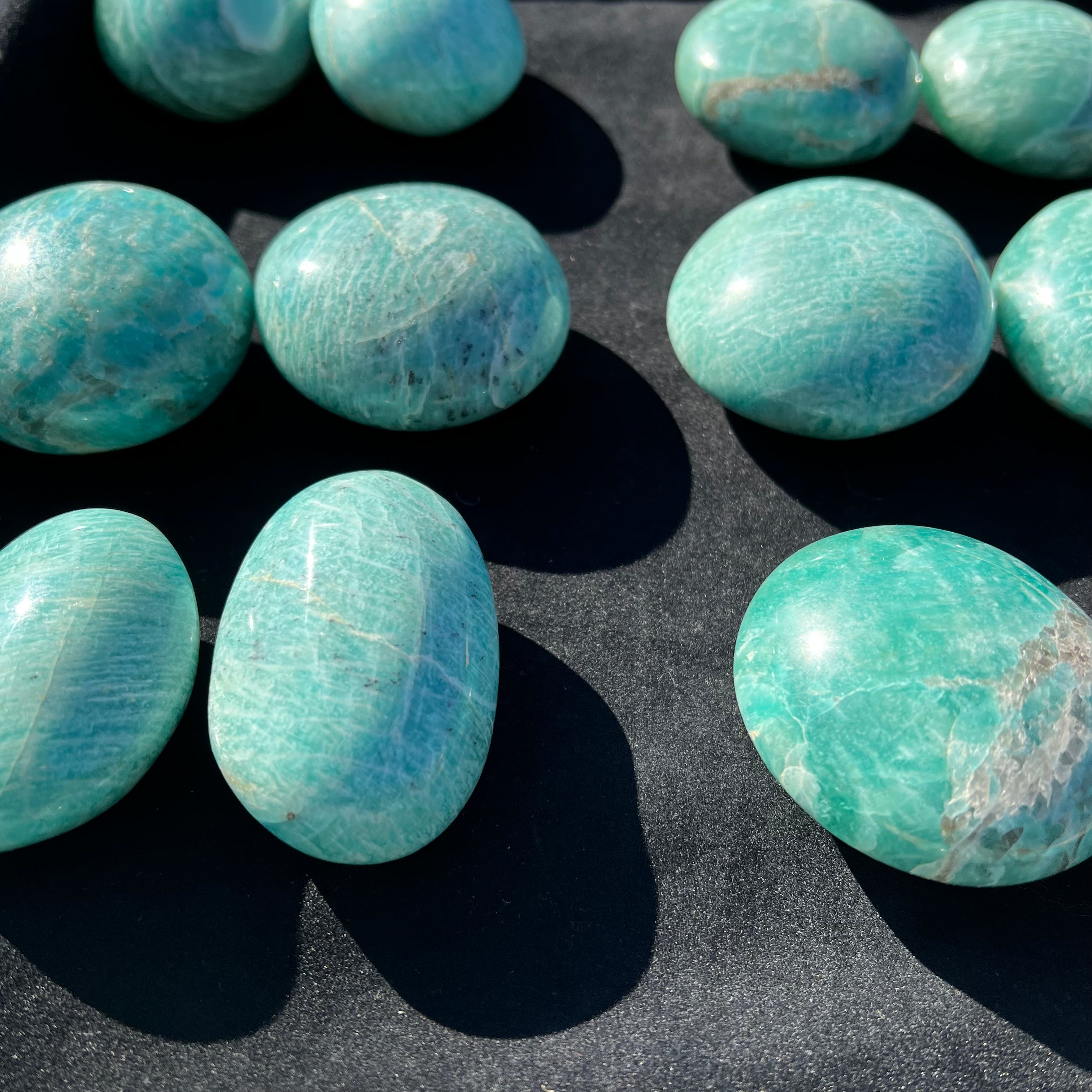 Amazonite Palm Stone Pair