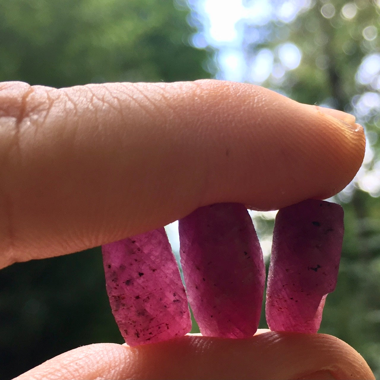 Ruby Crystal Point Pair