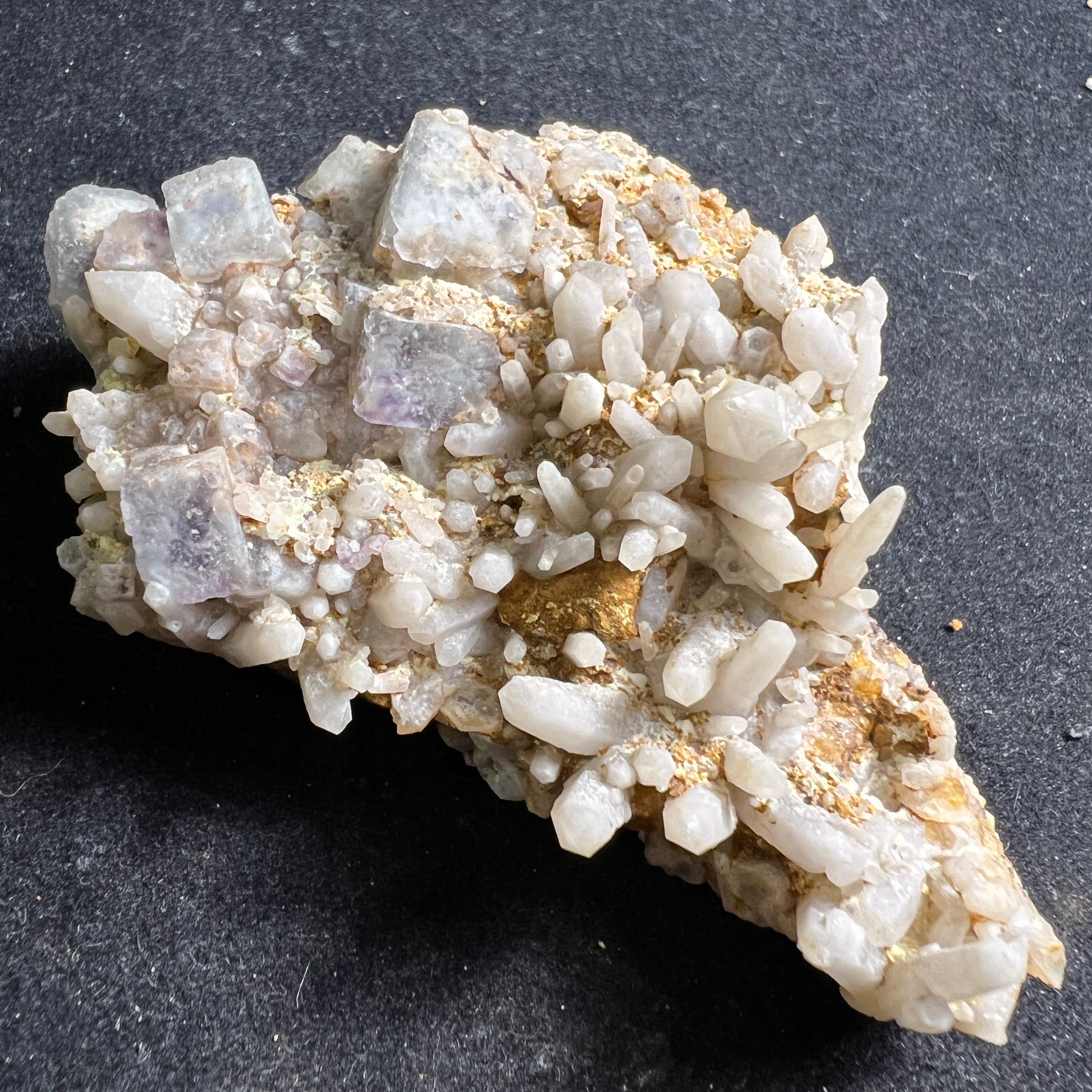 Fluorite with Milky Quartz Clusters - 115