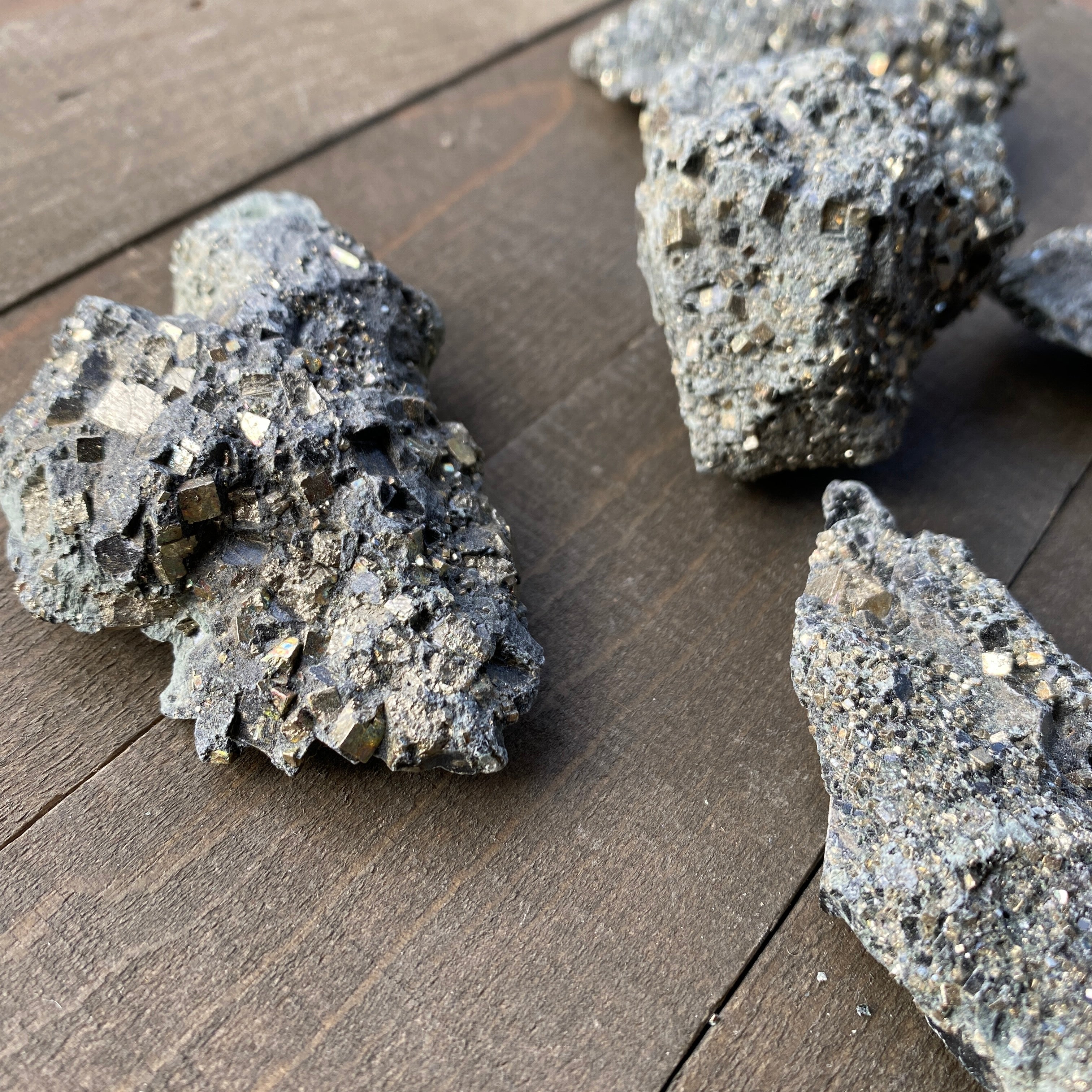 Pyrite in Serpentine - Mt Shasta (Medium)