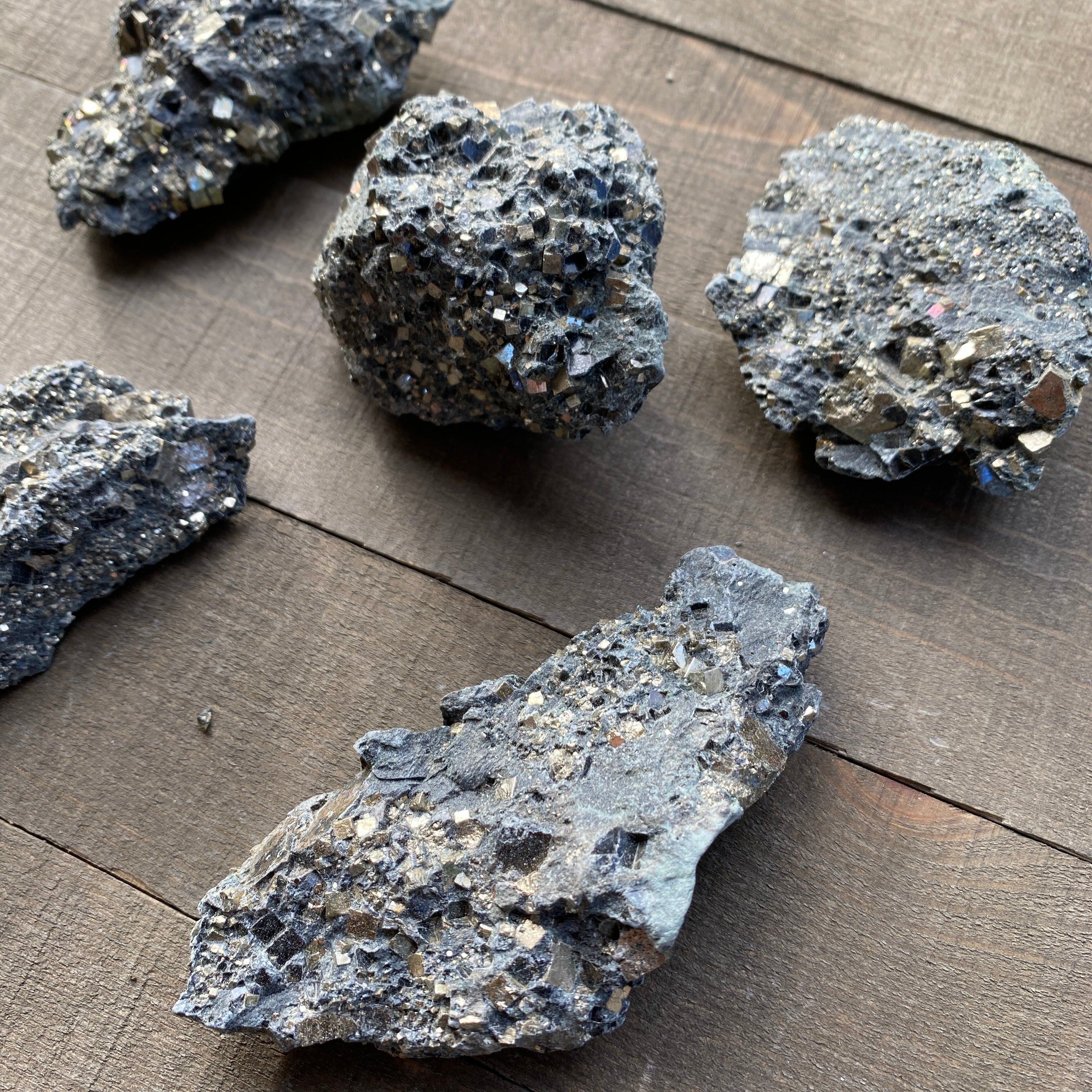 Pyrite in Serpentine - Mt Shasta (Medium)